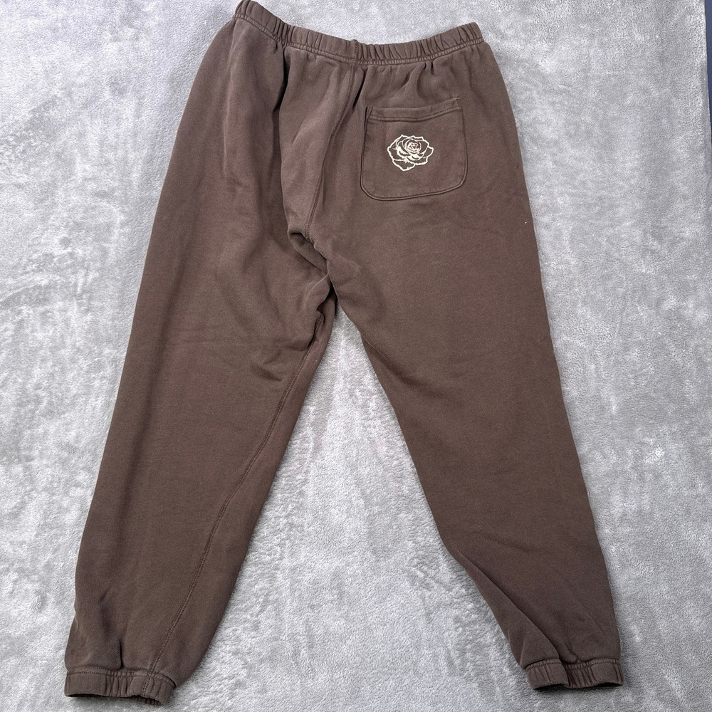 YoungLA Sweatpants Mens Large Brown Young Ambitious Club Graphic Rose Joggers